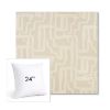 Picture of Escher Alabaster | 24" Square Sunbrella® Outdoor Pillow