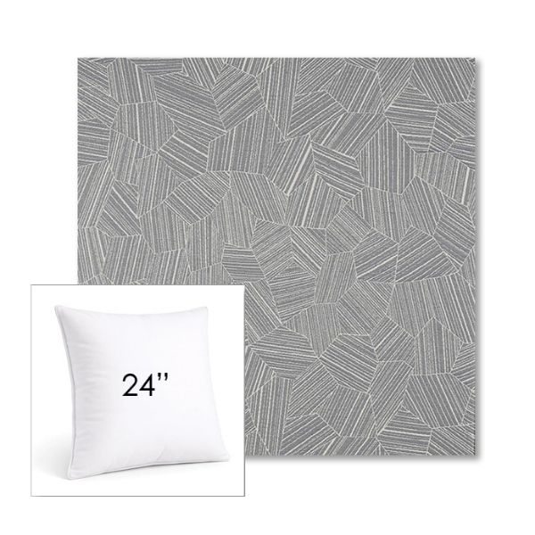 Picture of Leaf Structure Slate | 24" Square Sunbrella® Outdoor Pillow