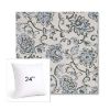 Picture of Martha Floral Periwinkle | 24" Square Sunbrella® Outdoor Pillow
