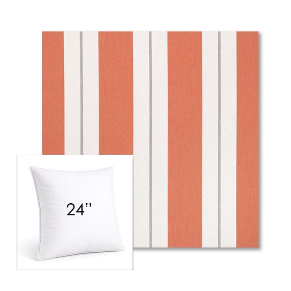 Picture of Relate Persimmon | 24" Square Sunbrella® Outdoor Pillow