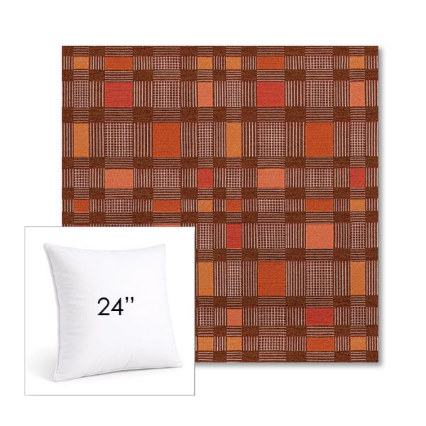 Picture of Rubix Spicy Melon | 24" Square Sunbrella® Outdoor Pillow