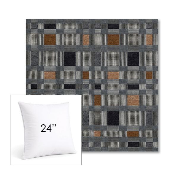 Picture of Rubix Vintage Denim | 24" Square Sunbrella® Outdoor Pillow