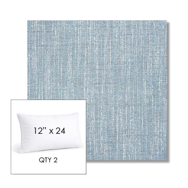 Picture of Adena Celeste | 12" x 24" Lumbar Sunbrella® Outdoor Pillow