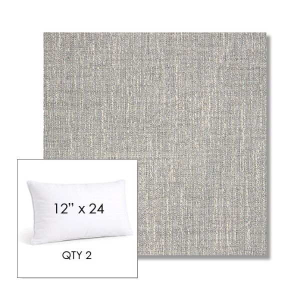 Picture of Adena Pebble | 12" x 24" Lumbar Sunbrella® Outdoor Pillow