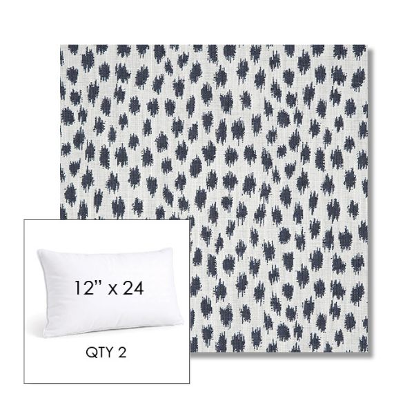 Picture of Agra Indigo | 12" x 24" Lumbar Sunbrella® Outdoor Pillow