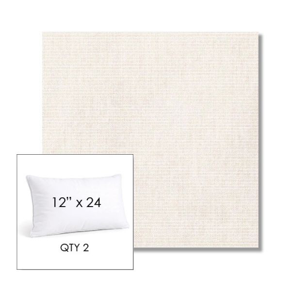 Picture of Ambrose Linen | 12" x 24" Lumbar Sunbrella® Outdoor Pillow