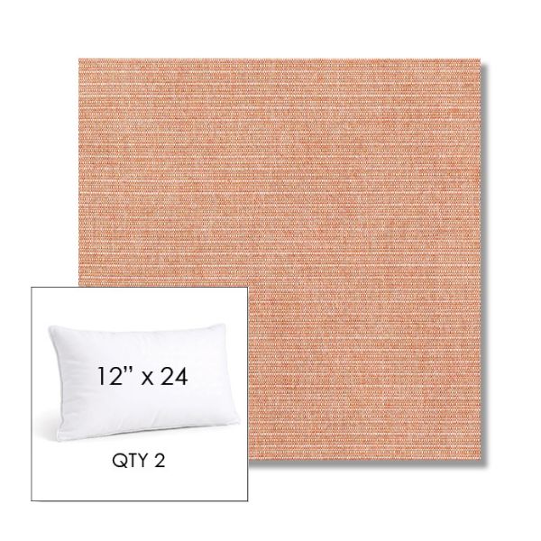 Picture of Ambrose Terracotta | 12" x 24" Lumbar Sunbrella® Outdoor Pillow