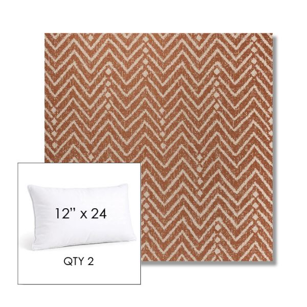 Picture of Argo Clay | 12" x 24" Lumbar Sunbrella® Outdoor Pillow