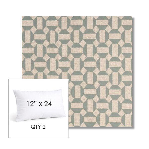 Picture of Assemble Mist | 12" x 24" Lumbar Sunbrella® Outdoor Pillow