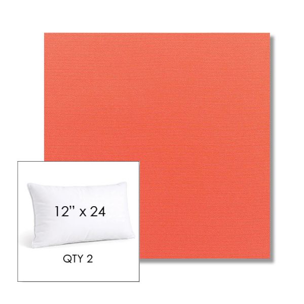 Picture of Canvas Melon | 12" x 24" Lumbar Sunbrella® Outdoor Pillow