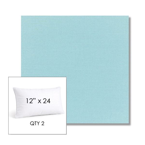 Picture of Canvas Mineral Blue | 12" x 24" Lumbar Sunbrella® Outdoor Pillow