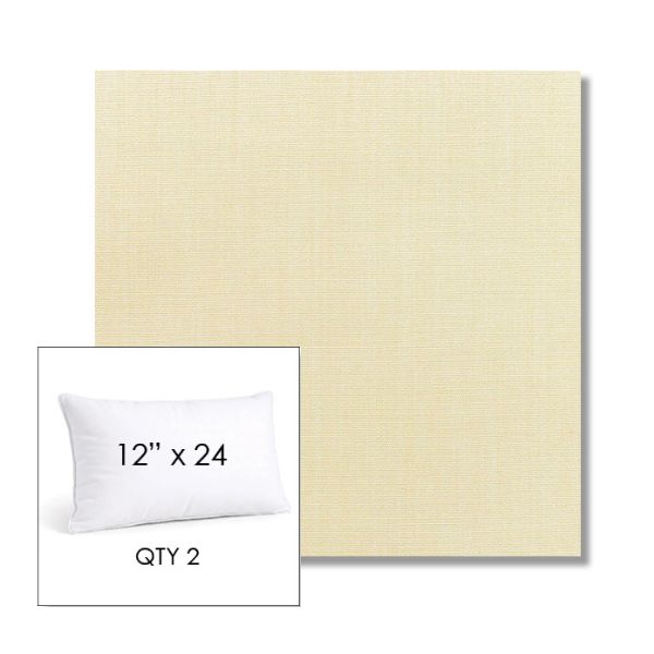 Picture of Canvas Vellum | 12" x 24" Lumbar Sunbrella® Outdoor Pillow