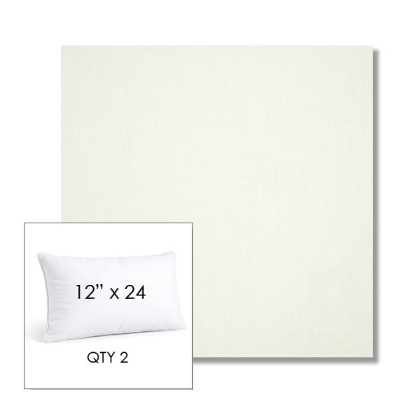 Picture of Canvas White | 12" x 24" Lumbar Sunbrella® Outdoor Pillow