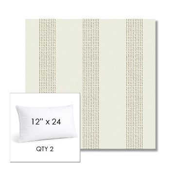 Picture of Caper Linen | 12" x 24" Lumbar Sunbrella® Outdoor Pillow
