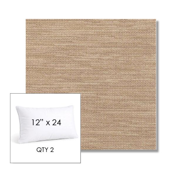 Picture of Charmer Limestone | 12" x 24" Lumbar Sunbrella® Outdoor Pillow