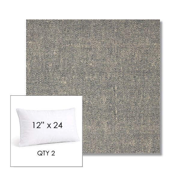 Picture of Chartres Graphite | 12" x 24" Lumbar Sunbrella® Outdoor Pillow