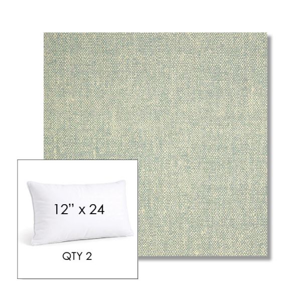 Picture of Chartres Mist | 12" x 24" Lumbar Sunbrella® Outdoor Pillow