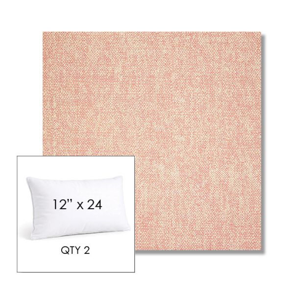 Picture of Chartres Rose | 12" x 24" Lumbar Sunbrella® Outdoor Pillow