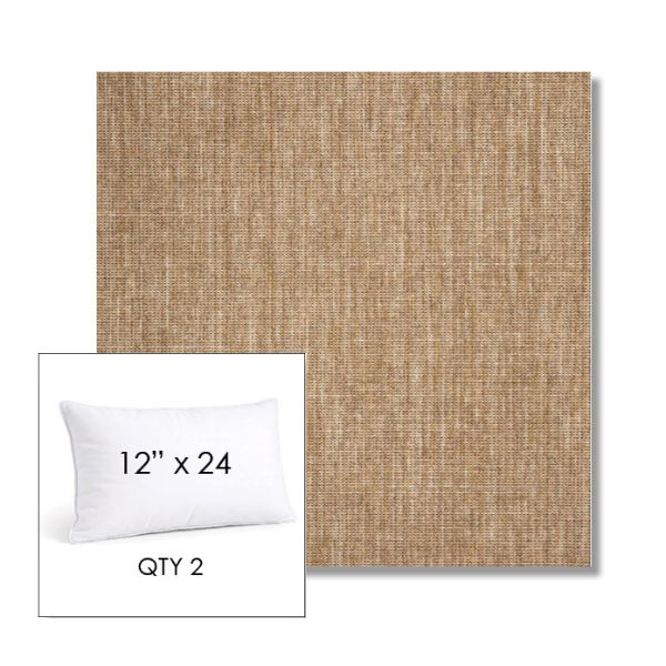 Picture of Crush Camel | 12" x 24" Lumbar Sunbrella® Outdoor Pillow