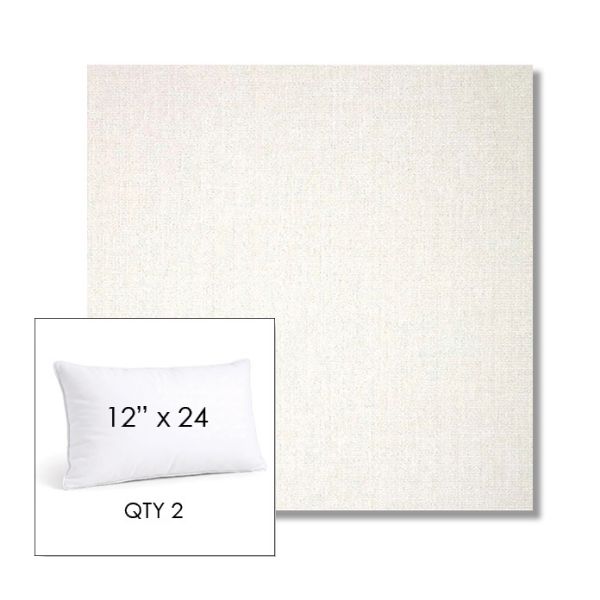 Picture of Crush Snow | 12" x 24" Lumbar Sunbrella® Outdoor Pillow