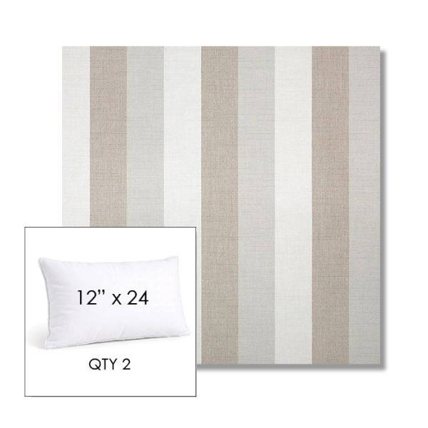 Picture of Direction Linen | 12" x 24" Lumbar Sunbrella® Outdoor Pillow