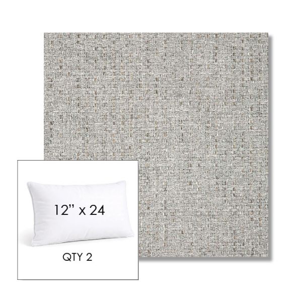 Picture of Dumont Dove | 12" x 24" Lumbar Sunbrella® Outdoor Pillow