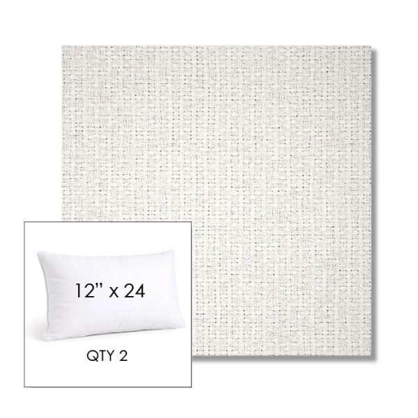 Picture of Dumont Snow | 12" x 24" Lumbar Sunbrella® Outdoor Pillow