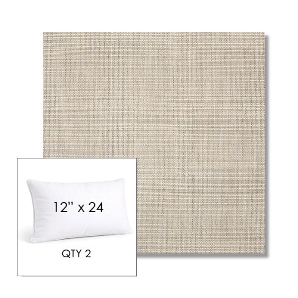 Picture of Echo Ash | 12" x 24" Lumbar Sunbrella® Outdoor Pillow