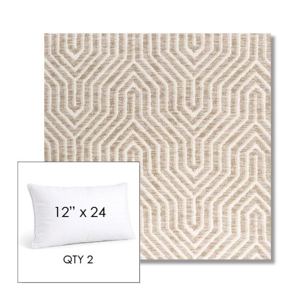 Picture of Etna Dune | 12" x 24" Lumbar Sunbrella® Outdoor Pillow