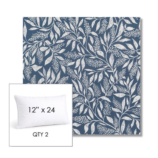 Picture of Exquisite Indigo | 12" x 24" Lumbar Sunbrella® Outdoor Pillow