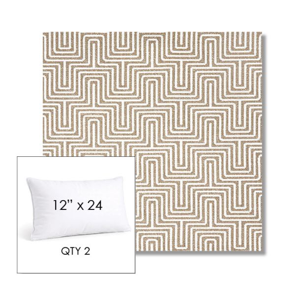 Picture of Figure Mineral | 12" x 24" Lumbar Sunbrella® Outdoor Pillow