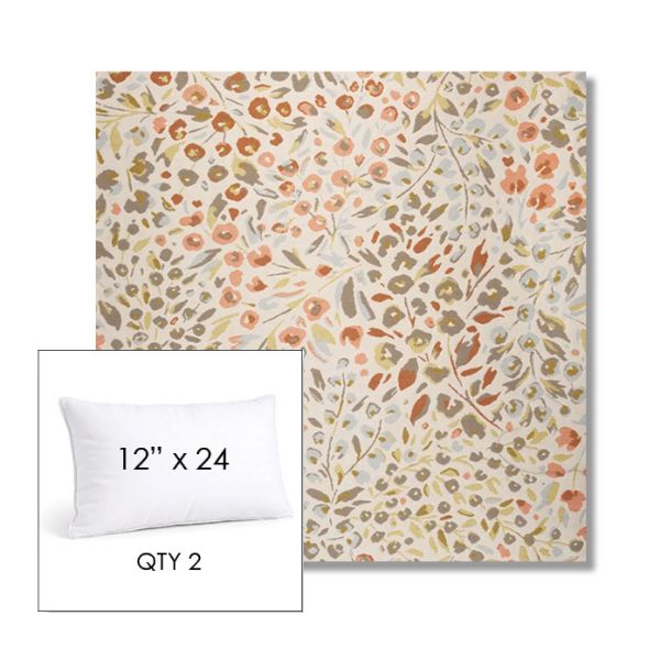 Picture of Flora Sunset | 12" x 24" Lumbar Sunbrella® Outdoor Pillow