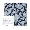 Picture of Floral Song Navy | 12" x 24" Lumbar Sunbrella® Outdoor Pillow