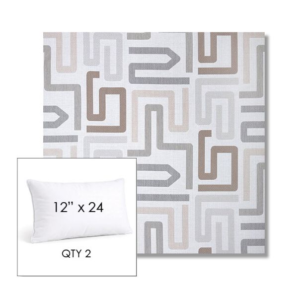 Picture of Labyrinth Cloud | 12" x 24" Lumbar Sunbrella® Outdoor Pillow