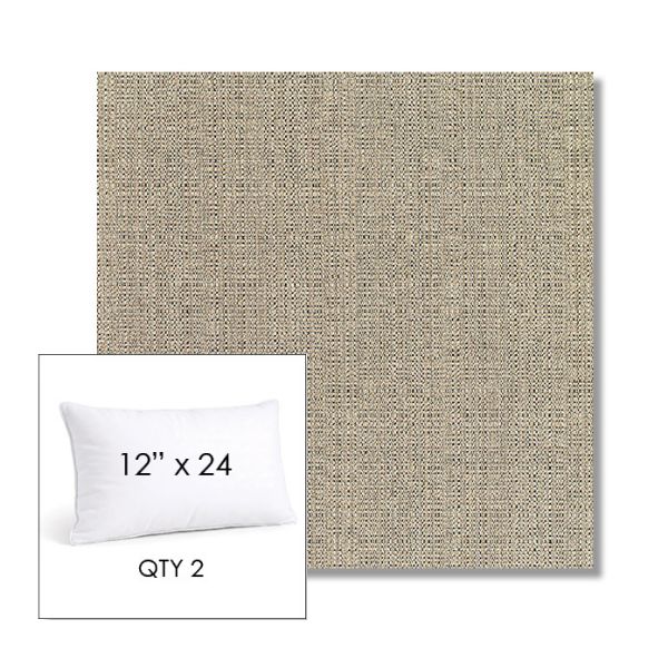 Picture of Linen Stone | 12" x 24" Lumbar Sunbrella® Outdoor Pillow