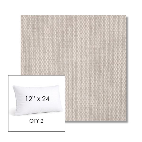 Picture of Linville Parchment | 12" x 24" Lumbar Sunbrella® Outdoor Pillow