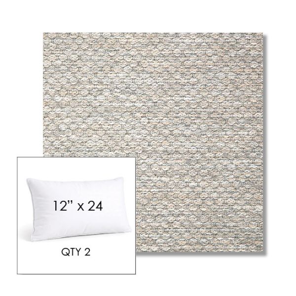 Picture of Litchfield Fog | 12" x 24" Lumbar Sunbrella® Outdoor Pillow