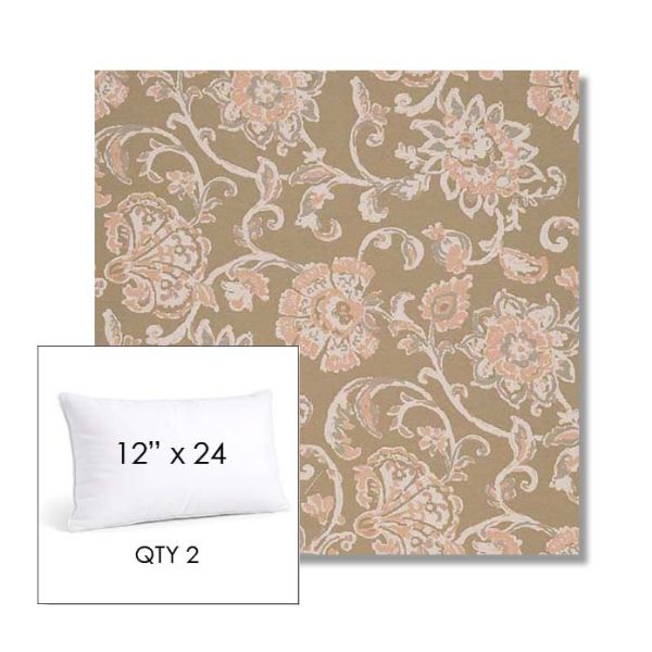 Picture of Martha Floral Spring | 12" x 24" Lumbar Sunbrella® Outdoor Pillow