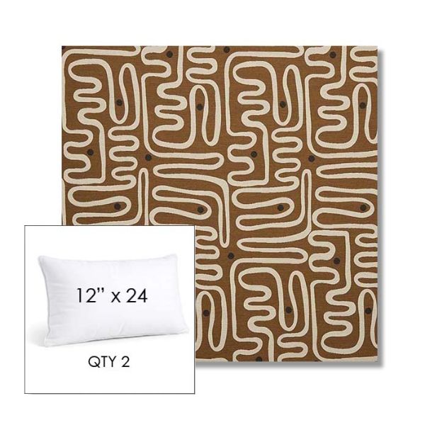 Picture of Nema Teak | 12" x 24" Lumbar Sunbrella® Outdoor Pillow