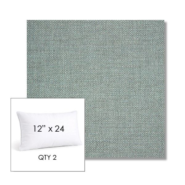 Picture of Piazza Mist | 12" x 24" Lumbar Sunbrella® Outdoor Pillow