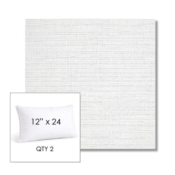Picture of Piazza White | 12" x 24" Lumbar Sunbrella® Outdoor Pillow