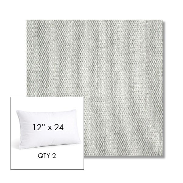 Picture of Pique Cloud | 12" x 24" Lumbar Sunbrella® Outdoor Pillow