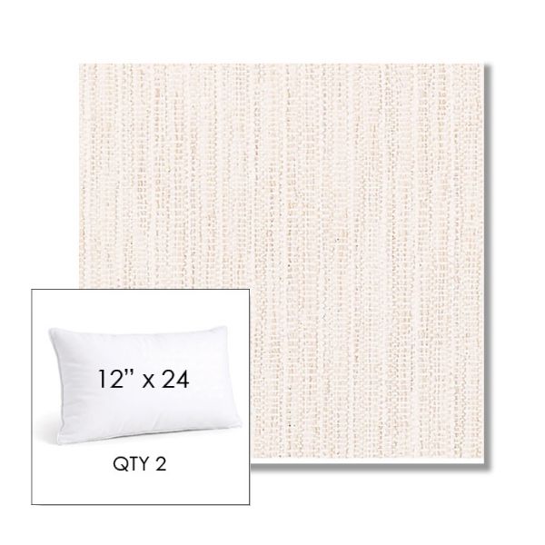 Picture of Poros Eggshell | 12" x 24" Lumbar Sunbrella® Outdoor Pillow