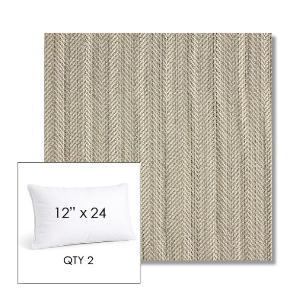 Picture of Posh Ash | 12" x 24" Lumbar Sunbrella® Outdoor Pillow