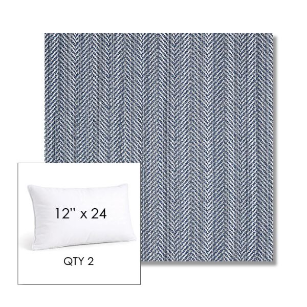 Picture of Posh Sapphire | 12" x 24" Lumbar Sunbrella® Outdoor Pillow