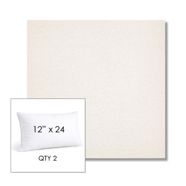 Picture of Posh Snow | 12" x 24" Lumbar Sunbrella® Outdoor Pillow