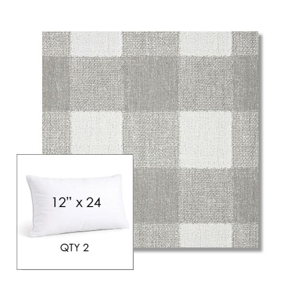 Picture of Preso Pebble | 12" x 24" Lumbar Sunbrella® Outdoor Pillow