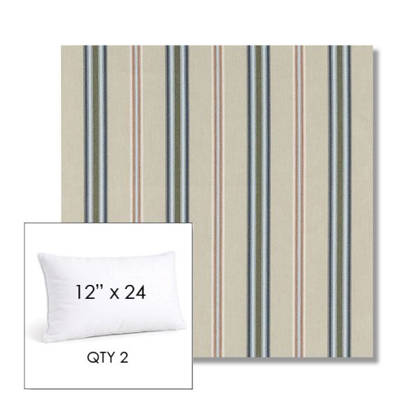 Picture of Saltillo Sagebrush | 12" x 24" Lumbar Sunbrella® Outdoor Pillow