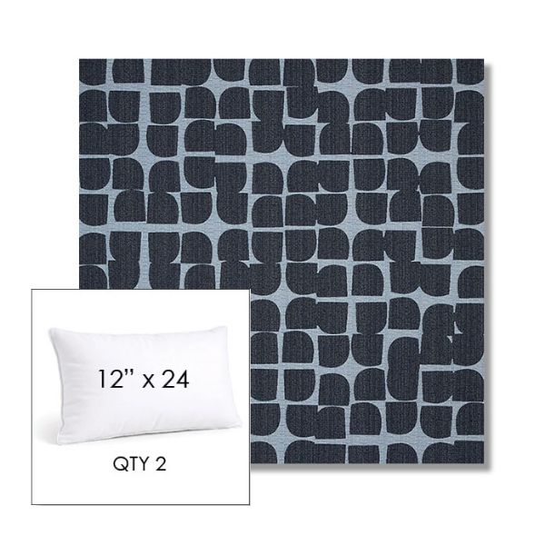 Picture of Toggle Blueprint | 12" x 24" Lumbar Sunbrella® Outdoor Pillow