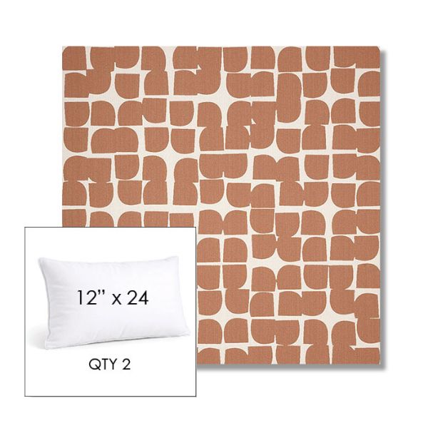 Picture of Toggle Canyon Rose | 12" x 24" Lumbar Sunbrella® Outdoor Pillow